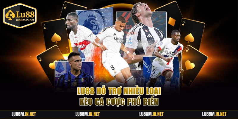 LU88 hỗ trợ nhiều loại kèo cá cược phổ biến